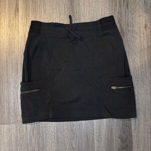 Athleta Black Skirt with Zipper Details